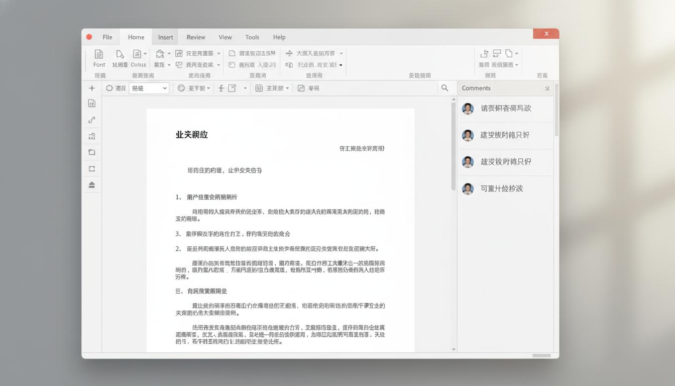 WPS 文字:专业排版与协作写作功能界面示例